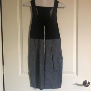 Razorback zip up dress